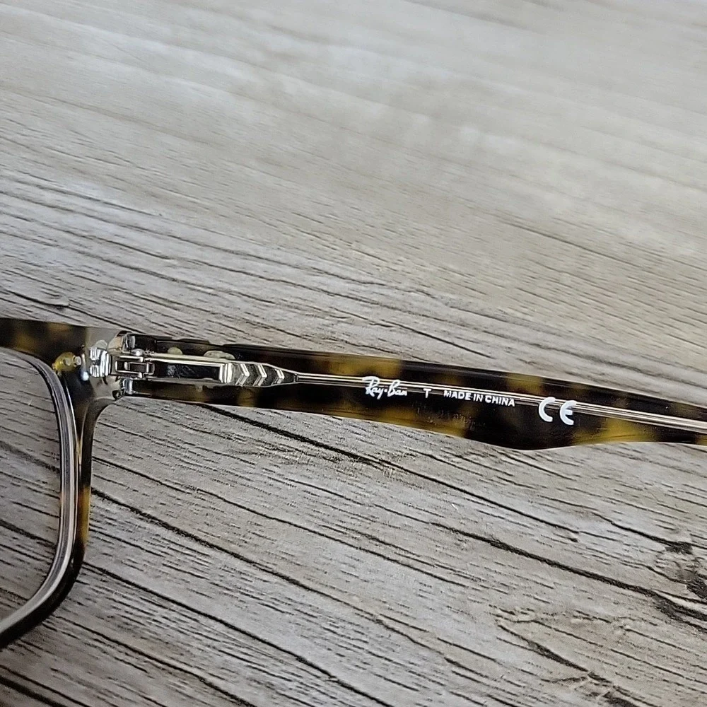Ray-Ban Eyeglasses RB 5286 5082 Polished Havana on Clear Square Frames 51-18 135